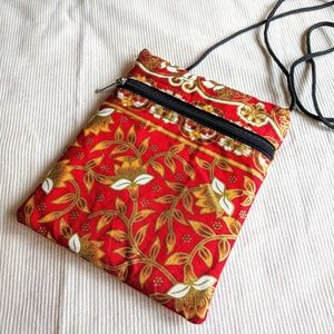 Asian cotton fabric small purse by Somaly Hay